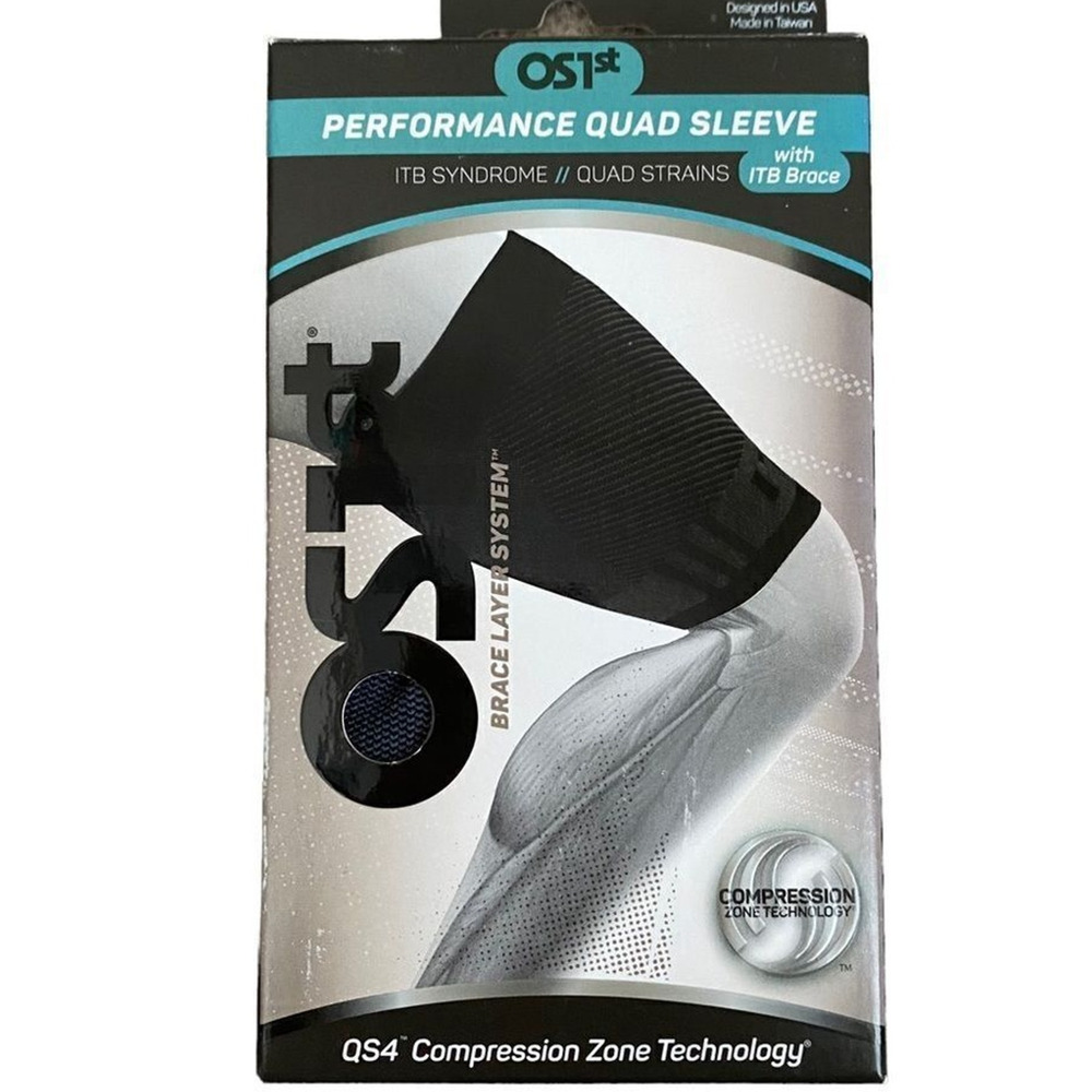 NEW OS1st QS4 Performance Quad Sleeve ITB Brace Thigh Compression Size M Black